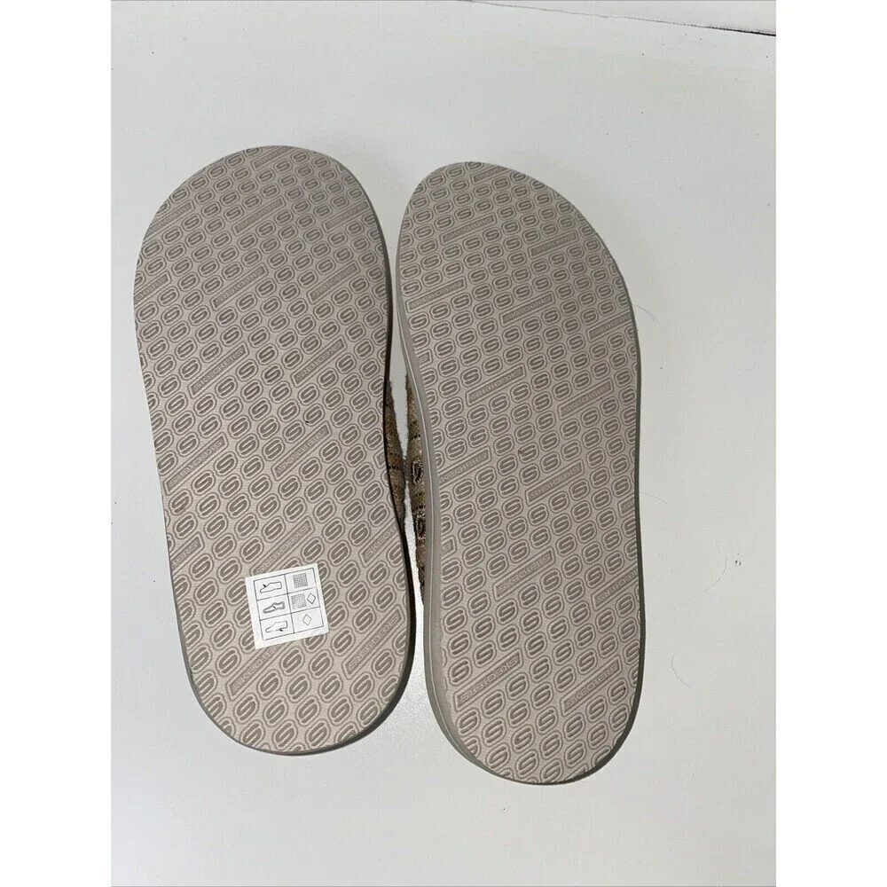 Skechers Raffia Stripe Slip On Shoes Summer Natural Size 6